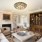 16 Inch Round Ceiling Light    vintage Ceiling Lamp Flush Mount Lighting Fixture