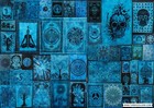 Hippie Blue Tie Dye Indian Mandala Throw Wall Hanging Small Poster Dorm Tapestry