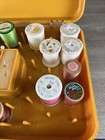 Vintage Wilson Wil-hold Plastic Sewing Box Thread Spool Bobbin Holder   Contents