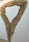 Vintage Antique Victorian Handmade Embroidered Lace Collar Trim 20s Taupe Tan