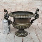 Bronze Sculpture Collectible Statue Special Patina Collectible Vase Planter Deco