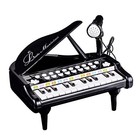 Toddler Piano - 24 Keys Black Baby Piano Toys With Microphone  Birthday Gifts   
