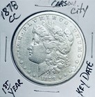 1878 Cc Carson City Mint Morgan Silver Dollar  1 Coin 01-197