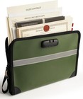 Fireproof Document Bag With Lock And Zipper     Water-resistant Money Pouch Wit   