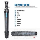 Leofoto Lo-224c bv-1r Cf Video Tripod Kit With Tilt Column   Fluid Head