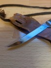 Vintage Queen Cutlery Stag Fixed Blade Trout Knife W  Orig Sheath  3 -blade 