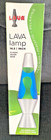 The Original Lava Lamp Silver Base Blue Liquid Yellow Wax 14 3    Box   Instruct