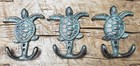 Cast Iron Sea Turtle Towel Hanger Coat Hat Hooks Key Rack Hook Ocean Beach Sand