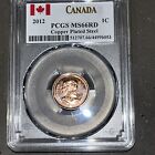 2012 Canada 1 Cent Pcgs Ms66 Rd Two Coin Set 1 Zinc   1 Steel Last Year Of Issue
