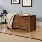 Oak Brown Lg Wooden Storage Chest Trunk Blanket Organizer End Bed Seat Toy Box
