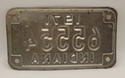 Vintage 1971 Indiana Motorcycle License Plate Tag
