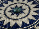 Native American Beaded Medallion 5    W  33    Necklace W  Copper Turquoise Powwow