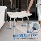 Shower Chair Bath Stool Seat Padded Height Adjustable Bathtub Shower Seat 350lb