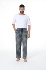 Mens Pajama Pants 100  Cotton Plaid Sleep  Lounge Pants  Pj Bottoms With Pockets