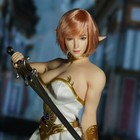 1 6 Female Elf Girl Red Hair Female Head Sculpt Fit 12  Tbleague Pale Body Figur