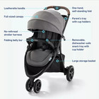 Graco Outpace Lx Stroller 3-wheel Compact One-hand Fold - Open Box