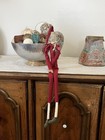 American Primitive Santa Claus Pencil Rag Doll 21    Bendable Limbs Folk Art