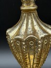 Vintage Antique Gold Mercury Glass Finial Ornament Ornate Beaded Dangle Drop 5oz