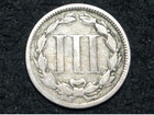 1865 Three Cent Nickel 3c    Fine   Free Shipping