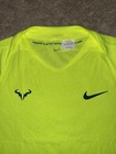 Nike Court Dri-fit Rafael Nadal Tennis Shirt Green Men   s Custom Fd5407-702 Nwot