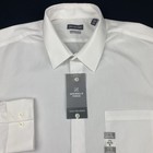 Van Heusen Dress Shirt Men s 17 5-34 35 White Fitted Wrinkle Free New W tags 