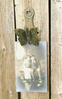 Vintage Allied 4    Brass Butterfly Wall Hanger clip Note letter Holder