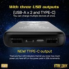 Star Trek Tng Slim 10 000mah Triple Charging Power Bank With Lcars Design