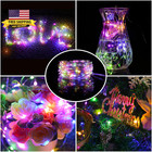 2 Pack Fairy Lights - 100 Led  33 Ft Usb Powered Silver Wire String Lights With