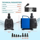 Adjustable Amphibious Water Pump Ultra Quiet Ponds Aquariums Hydroponic 1980 Gph