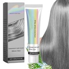 Light Grey Silver Permanent Hair Dye Color Cream Unisex Diy Hair Dye Cream 100g