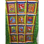 Handmade Reversible Quilt Twin 67 x 47  Jungle Animals Girl In Sunhat Colorful