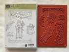 Stampin  Up   father Christmas  6 Piece New Rubber Stamp Set  Santa  Toys  Holly