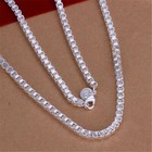 925 Sterling Silver 5mm Box Chain Necklace Unisex Wedding Party Jewelry