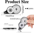 12 Pack White Out Tape Correction Tape  39 Feet Each Whiteout Roller Correction