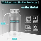 1 Gallon Glass Pitcher With Lid And Spout glass Water Pitcher For Fridge