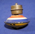 Vtg Antique  Gibbs Toy Patented Wind Up Spinning Top Tin Toy Spring Loaded Works