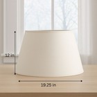 Off-white Tapered Drum Lamp Shade     19 25    X 12   