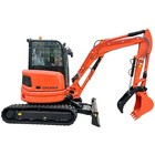 4 Ton Kubota Diesel Engine Mini Excavator Digger A c With Iso sae Pattern Change