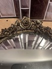 Vtg Oval Vanity Dresser Mirror Tray Gold Floral Filigree Matson T179 Ormolu