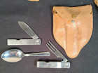 Vintage Boy Scouts Of America  bsa  Aluminum Mess Kit  Canteen   Silverware