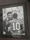 Autographed signed Pele Brazil Soccer 16x20 Photo Muhammad Ali Beckett Bas
