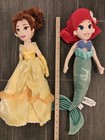 20  Disney Princess Plush Doll Lot Of 2 Ariel   Belle Stuffed Dolls Soft Toys 