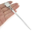 800 Silver Antique Art Deco Enamel Lausanne States   Cities Letter Opener