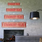 Strawberry Fields Vintage Street Sign Metal Plastic New Music Uk Song