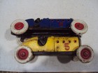 Vintage Style Yellow Cast Iron  5  6 Pair Toy Race Cars W Lifting Hoods
