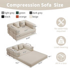 4 In 1 Futon Sofa Bed Queen Size - Foldable Convertible Sleeper Sofa Couch  Remo