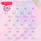 Krofaue Kids Fake Nails - Nails  240 Pcs Clear Nail Tips