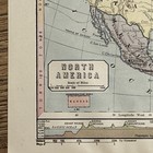 Antique 1896 Map Of North America 9 5   x7 5   