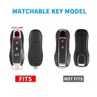 Qbuc For Porsche Key Fob Cover 3-piece Painted Universal  A silver Gray 