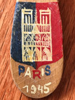 Antique 1945 Paris France Notre Dam Wwii Souvenir Wood Cooking Spoon Handpainted